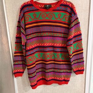 Colorful Patterned Vintage 90’s Hunt Club Sweater